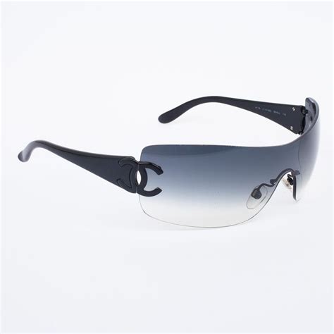 chanel shield glasses|chanel rimless sunglasses women.